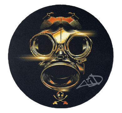 Signed Gold Gas Mask Slipknot 25th Anniversary SID Slip Mat