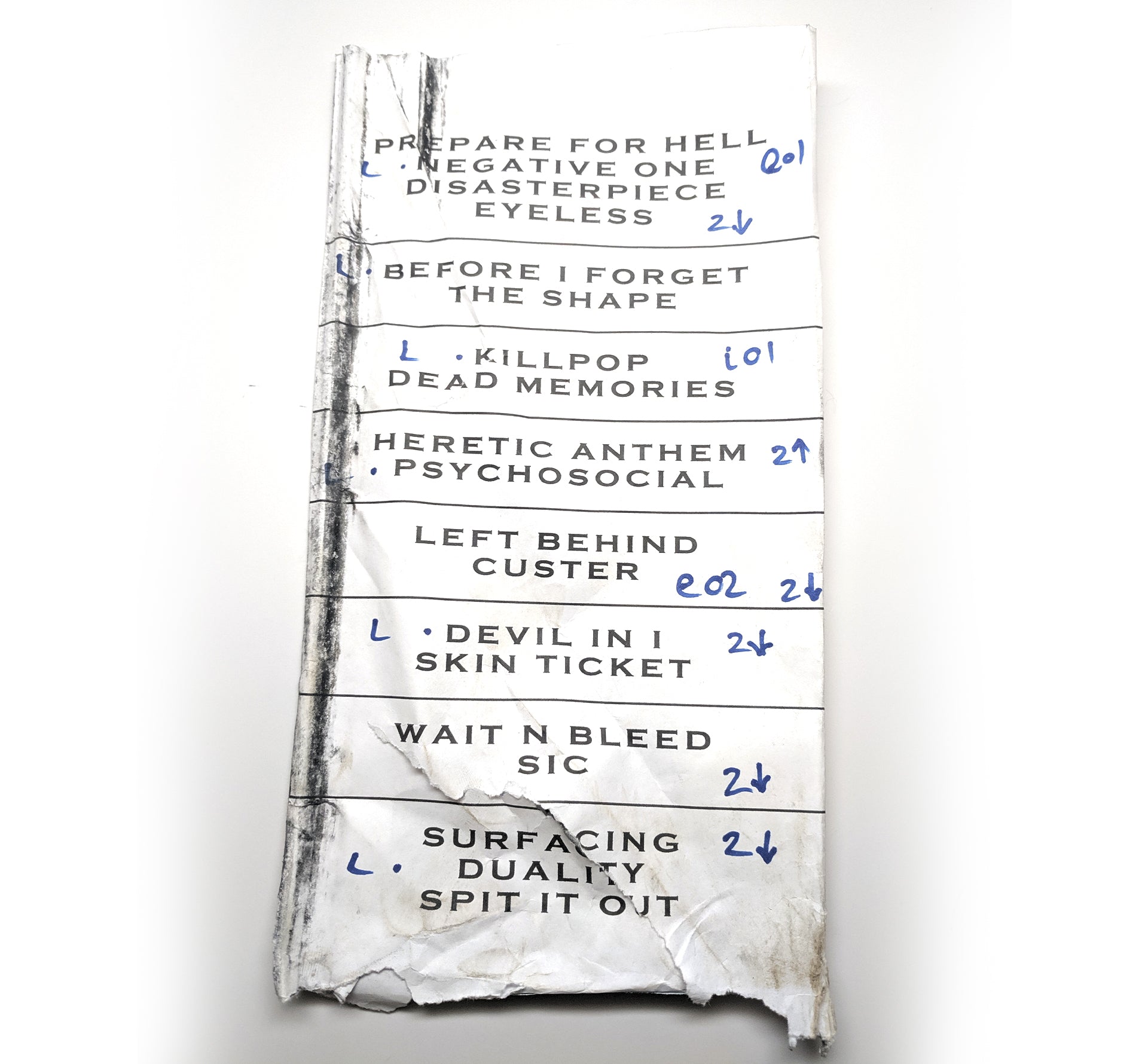 SID .5: The Gray Chapter Era Show Used Setlist