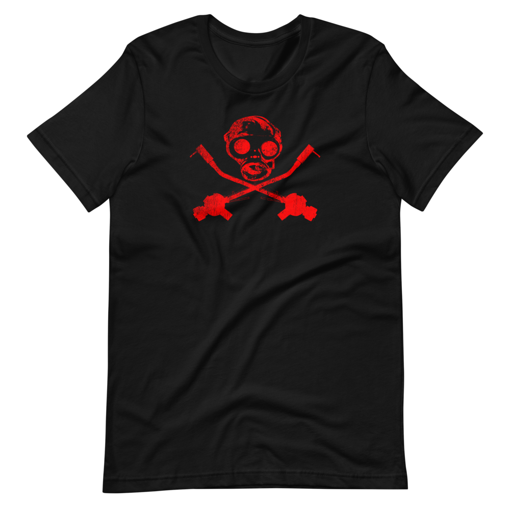 OG Gas Mask Distressed Red Short-Sleeve Unisex T-Shirt